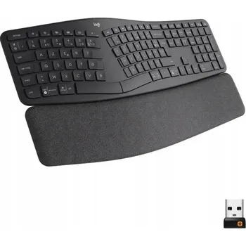 Klávesnice Logitech Ergo K860 bezdrátová klávesnice RF Wireless + Bluetooth, francouzská, grafitová