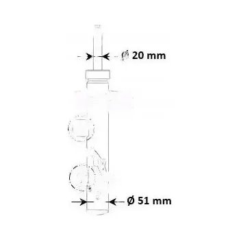 TLUMIČ LEVÝ PŘEDNÍ PLYNOVÝ 3338058 KYB CITROEN