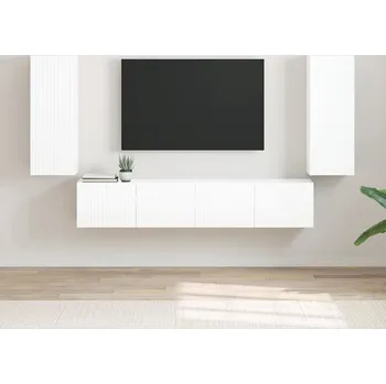 Obývací stěna vidaXL TV wall cabinet Nástěnný 2 pcs Lesklá Bílá 30 x 31 x 80 cm [892298]