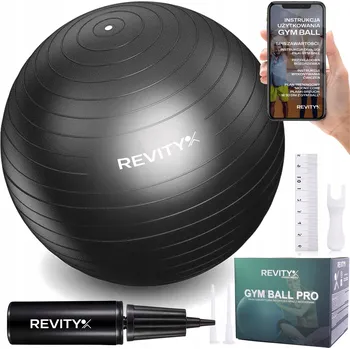 Gymnastický míč Klasický míč Revity 65 cm, odstíny modré