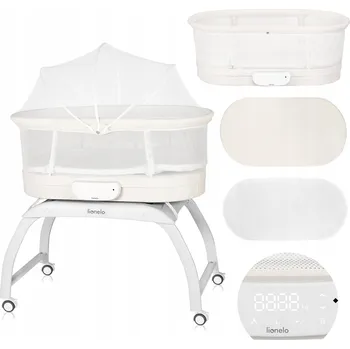 Dětská postýlka Dětská cestovní postýlka kolébka Lionelo LO-CORAL WHITE