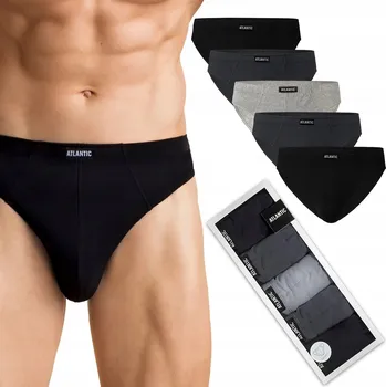 Slipy Pánské slipy 5 kusů sportovní ATLANTIC 5SMP-01 - M