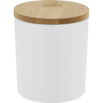 Sklenice Sklenice na svíčky bílá matná 300 ml s bambusovým víčkem - 72 kusů