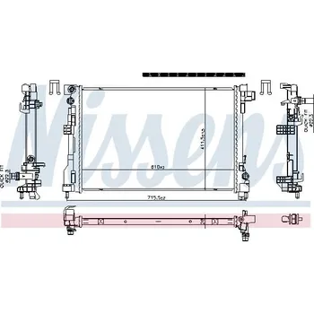 Chladič motoru Chladič, chlazení motoru NISSENS 606869