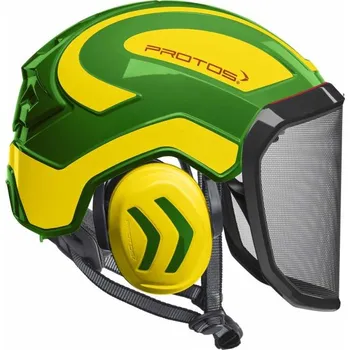 Pracovní přilba Přilba Protos Integral ARBORIST zelená/žlutá s G16 - Zelená, Žlutá / zelená