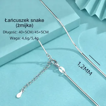 Náhrdelník Stříbrný řetízek 925 hadí vzor nastavitelný náhrdelník 45+5 cm