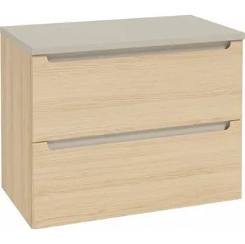 Nábytek Naturel Koupelnová skříňka s krycí deskou Naturel Stilla 80x60x45 cm dub Vicenza mat STILLADV08057D STILLADV08057D