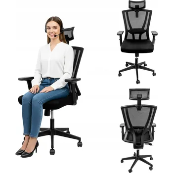 Otočná kancelářská židle FURVERO černá