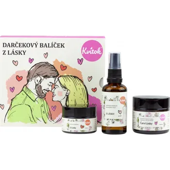 Kosmetická sada Kvitok Afrodiziakální dárkový balíček Z lásky - sada pro láskyplné okamžiky