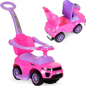 Dětské vozidlo Odrážedlo 3v1 s odrážedlo , autíčko super auto, růžové