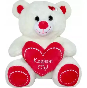 plyšák DÁREK K VALENTÝNU MEDVÍDEK SE SRDÍČKEM MILUJI TĚ PLYŠÁK 35 CM