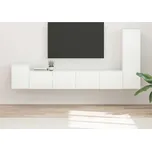 vidaXL Sestava TV skříněk 3 pcs Vysoce lesklá bílá kompozitní dřevo [3409019]