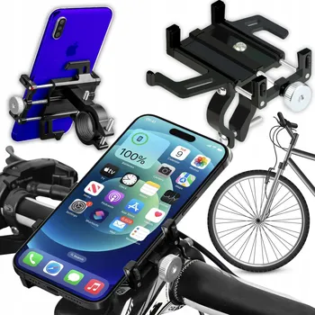 SILNÝ HLINÍKOVÝ UNIVERZÁLNÍ DRŽÁK NA TELEFON PRO KOLO KOLOBĚŽKU MOTORKU