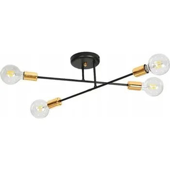 Kulatý Stropní Svítidlo Lampex 80 x 40 cm černá, zlatá, žlutá