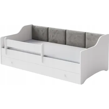 Postel Dětská postel s čalouněnými panely Eryk 160x80 se zásuvkou + matrace