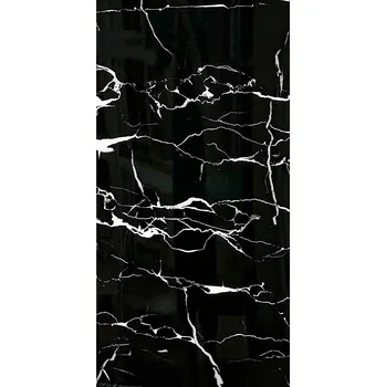 Obklad Dekorativní Panel Samolepicí na Stěnu Vzor Mramor Černo Bílý 60x30cm