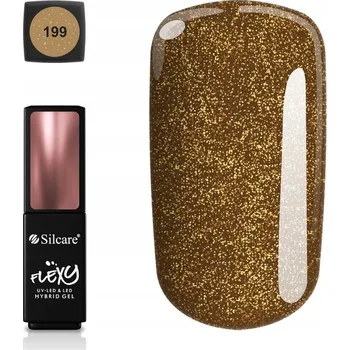 Přípravek na nehty Hybridní lak Flexy 199 hnědý se třpytkami 4,5 g na nehty, TPO free