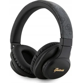 Sluchátka Sluchátka přes uši Guess Bluetooth 4G Leather Tone On Tone Script černá