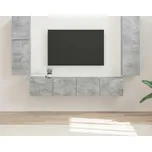 vidaXL Sestava TV skříněk 4 pcs Betonově šedá kompozitní dřevo [3409036]