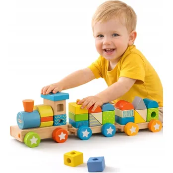 Dřevěná hračka Viga Toys Dřevěná mašinka