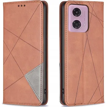 Pouzdro na mobilní telefon Flipové pouzdro Zaps pro Motorola Moto G04, Moto G24 Power, hnědé