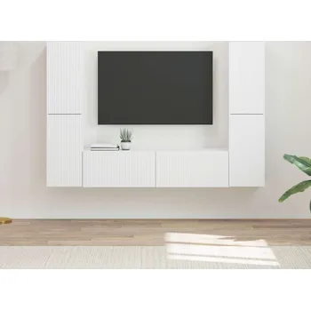 Obývací stěna vidaXL Sestava TV skříněk 6 pcs Bílá kompozitní dřevo [3409105]