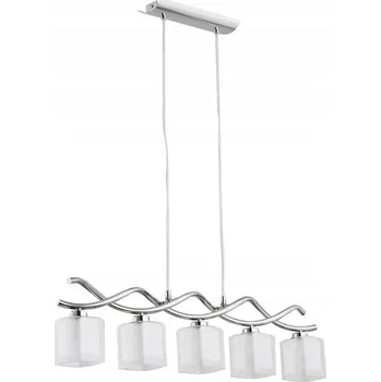 Elegantní závěsná lampa stříbrný chrom Alfa Illusion moderní 5 x E14