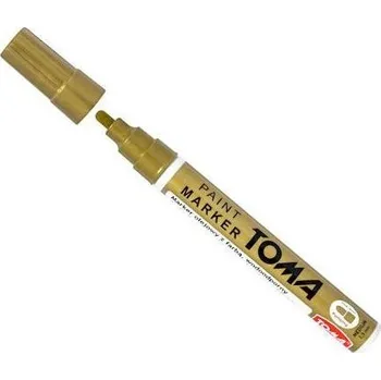 Olejový voděodolný fix Toma TO-440 kulatý hrot zlatý