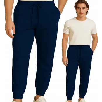 Pánské tepláky Jogger se stahovacími lemy a kapsami, tmavě modré, velikost M