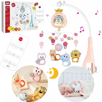 Kolotoč nad postýlku Kolotoč nad postýlku BOUNN růžový s projektorem, hudbou a dálkovým ovládáním