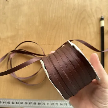 Stuha Vzorek - Stuha hnědá, 7mm