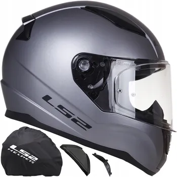 Helma na motorku Motocyklová Přilba LS2 Rapid Šedá s Pinlockem Titanová Matná Velikost L