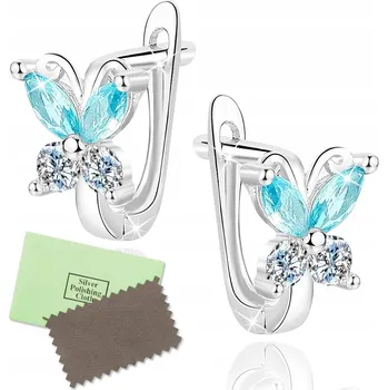 Náušnice KRÁSNÉ STŘÍBRNÉ NÁUŠNICE 925 PRO DĚTI KE SVATÉ PŘIJÍMÁNÍ