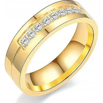 Prsten ZLATÝ PRSTÝNEK PRSTEN OCEL 316L 19. vel.