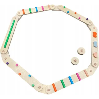 Dřevěná hračka Smyslová stezka 14 dílů dřevěná vzdělávací sada Montessori