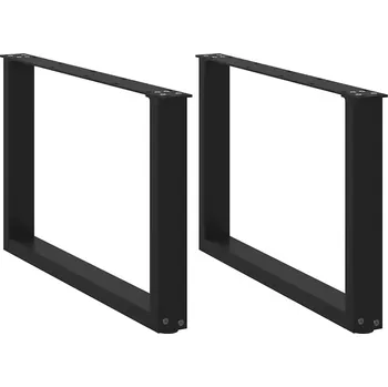 Konferenční stolek Nohy ke konferenčnímu stolku ve tvaru písmene 2 ks Černé 70x(42-43) cm S