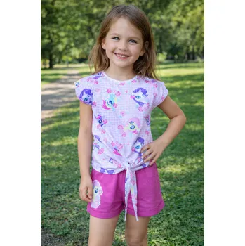 Dívčí sukně Eplusm Dívčí letní set MY LITTLE PONY se šortkami a uzlíkem růžový Růžová, Velikost: 128 128