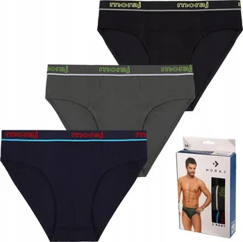 Slipy 3x Slipy Slipy Pánské Klasické bavlněné MORAJ 3-balení HIT M