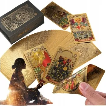 Zlaté tarotové karty pro hru Gold Fólie voděodolné sada nová prémiová verze