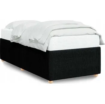 Postel Černý rám postele sametový 190 x 90 x 46 cm, stabilní nohy