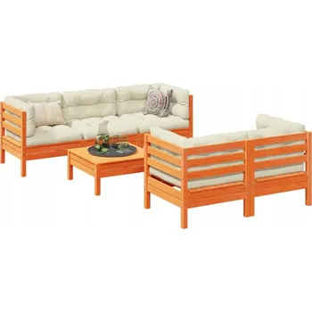 Zahradní nábytek z dřeva VidaXL, béžový, 6 ks