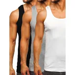 Kulatý bavlna tričko Denley bez rukávů v vícebarevném provedení