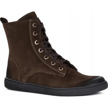 Dámská obuv Dámské barefoot boty kožené semišové Liv 1303 hnědé zateplené 41