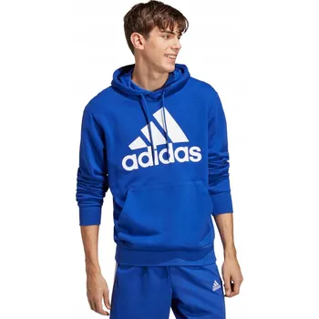 Pánská mikina PÁNSKÁ MIKINA ADIDAS ESSENTIALS FRENCH TERRY BIG LOGO HOODIE MODRÁ vel. L