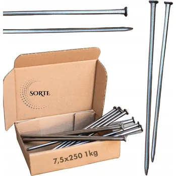 Hřebík Hřebíky stavební na dřevo truhlářské 7,5x250 surové (bez povrchové úpravy) 1kg SORTE