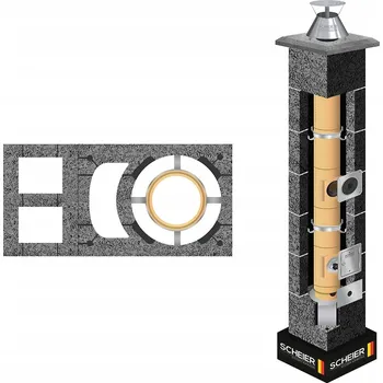 Komín Komín pro plyn fi 100 14 m Scheier turbo systémový keramický komínový systém