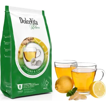 Dolce Vita Italfoods Dolce Vita bylinný čaj ZÁZVOROVÝ s citronem do Dolce Gusto 8 kusů kapslí