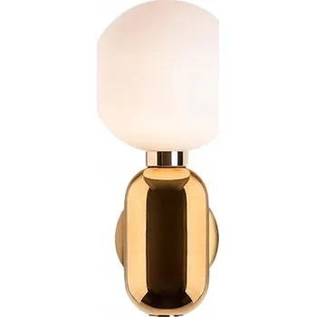 Nástěnné svítidlo Canino - Mléčná koule - nástěnná lampa zlatá mléčná koule