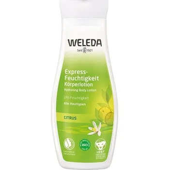 WELEDA Organic Citrus Express tělové mléko - Přírodní kosmetické tělové mléko s gelem aloe vera a