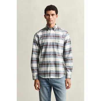 Pánská košile KOŠILE GANT REG OXFORD CHECK SHIRT WOODY GREEN